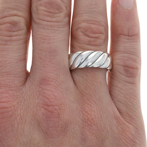 David Yurman Sculpted Cable Contour Men's Band - Sterling 925 Ring SZ 10 3/4 - Picture 2 of 7